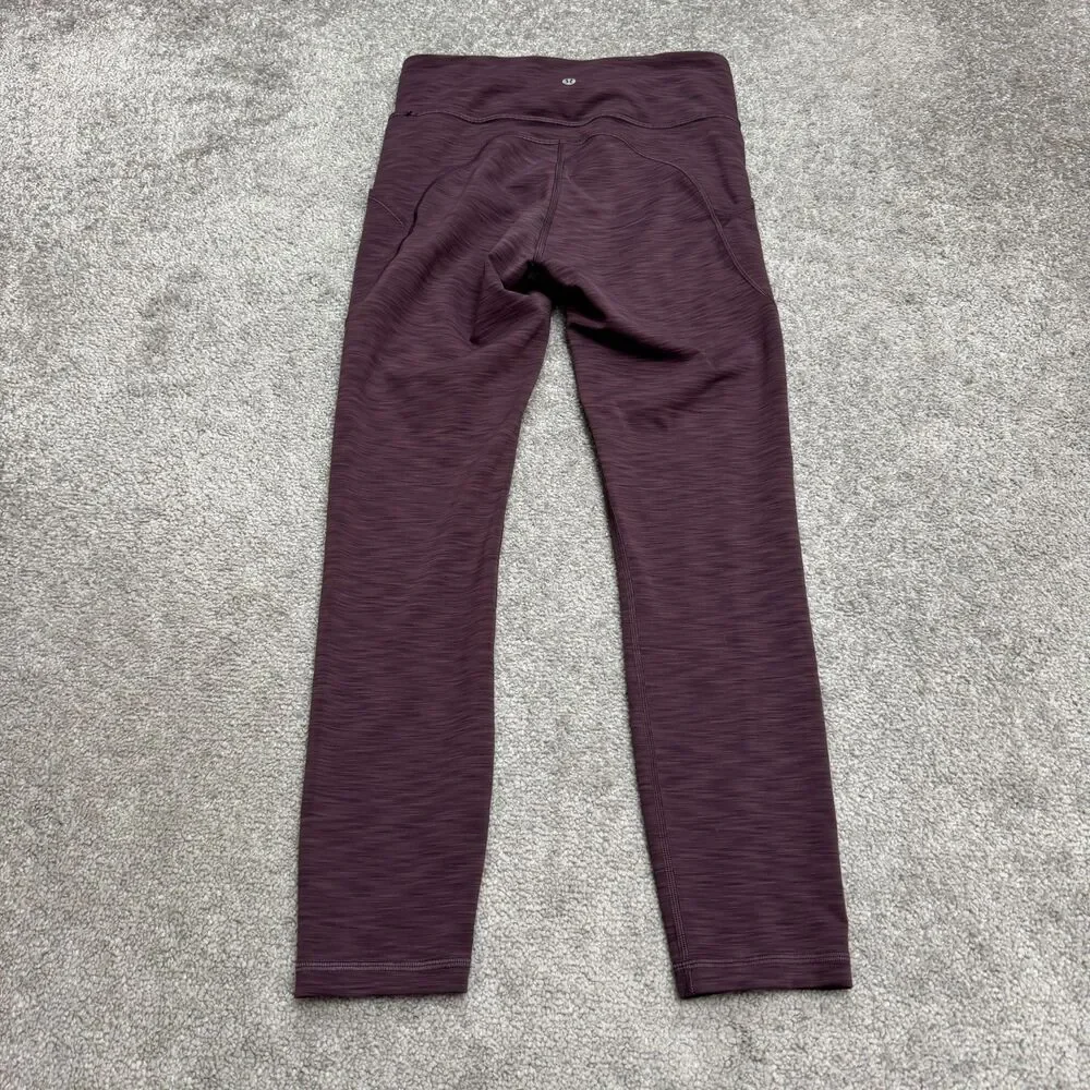 Lululemon Invigorate High Rise Compression Tight Leggings Womens 6 Purple W5QLS